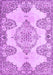 Machine Washable Medallion Purple Traditional Area Rugs, wshtr3784pur