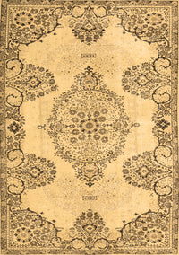 Medallion Brown Traditional Rug, tr3784brn