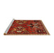 Sideview of Machine Washable Traditional Red Rug, wshtr3785