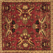 Square Machine Washable Animal Brown Traditional Rug, wshtr3785brn