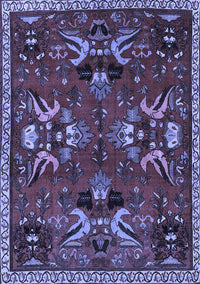 Animal Blue Traditional Rug, tr3785blu