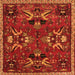 Serging Thickness of Animal Orange Traditional Rug, tr3785org