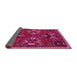 Sideview of Animal Pink Traditional Rug, tr3785pnk