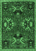 Machine Washable Animal Emerald Green Traditional Area Rugs, wshtr3785emgrn