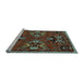 Sideview of Machine Washable Animal Light Blue Traditional Rug, wshtr3785lblu