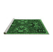 Sideview of Machine Washable Animal Emerald Green Traditional Area Rugs, wshtr3785emgrn