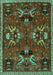 Machine Washable Animal Turquoise Traditional Area Rugs, wshtr3785turq