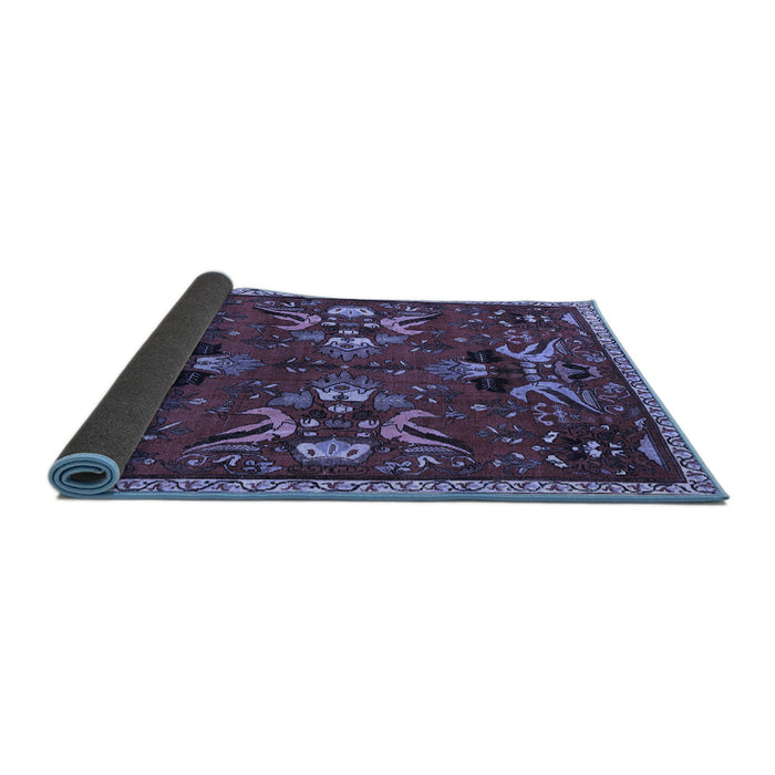 Sideview of Animal Blue Traditional Rug, tr3785blu