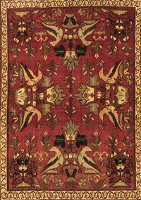 Animal Brown Traditional Rug, tr3785brn