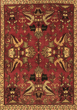Animal Brown Traditional Rug, tr3785brn