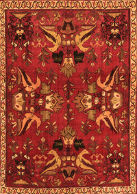 Animal Orange Traditional Rug, tr3785org