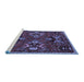 Sideview of Machine Washable Animal Blue Traditional Rug, wshtr3785blu