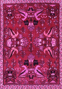 Animal Pink Traditional Rug, tr3785pnk