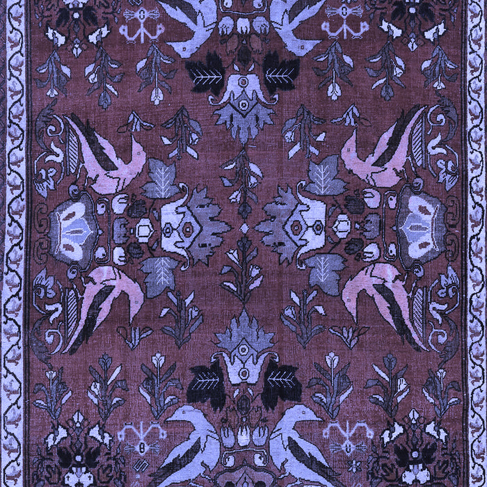 Machine Washable Animal Blue Traditional Rug, wshtr3785blu
