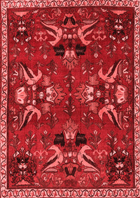 Animal Red Traditional Rug, tr3785red