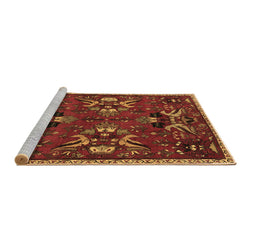 Sideview of Machine Washable Animal Brown Traditional Rug, wshtr3785brn