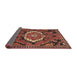 Sideview of Traditional Rust Pink Medallion Rug, tr3786