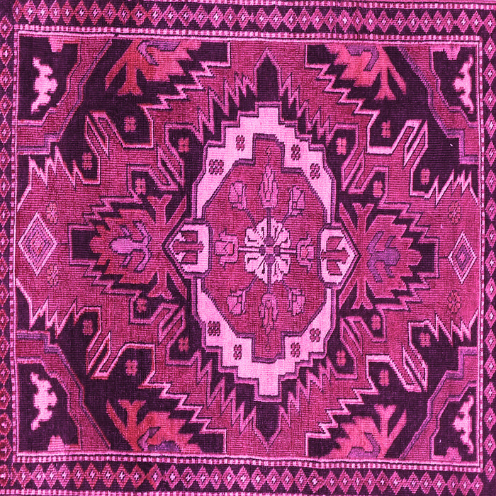Square Medallion Pink Traditional Rug, tr3786pnk