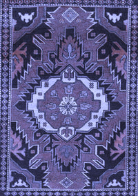 Medallion Blue Traditional Rug, tr3786blu