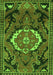 Medallion Green Traditional Rug, tr3786grn