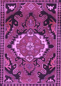 Medallion Purple Traditional Rug, tr3786pur