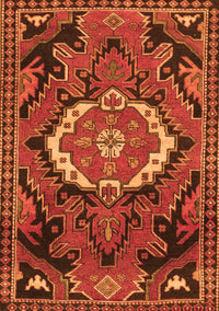 Medallion Orange Traditional Rug, tr3786org