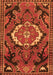 Medallion Orange Traditional Rug, tr3786org