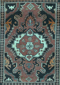 Medallion Light Blue Traditional Rug, tr3786lblu