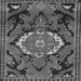 Serging Thickness of Medallion Gray Traditional Rug, tr3786gry