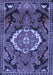 Medallion Blue Traditional Rug, tr3786blu