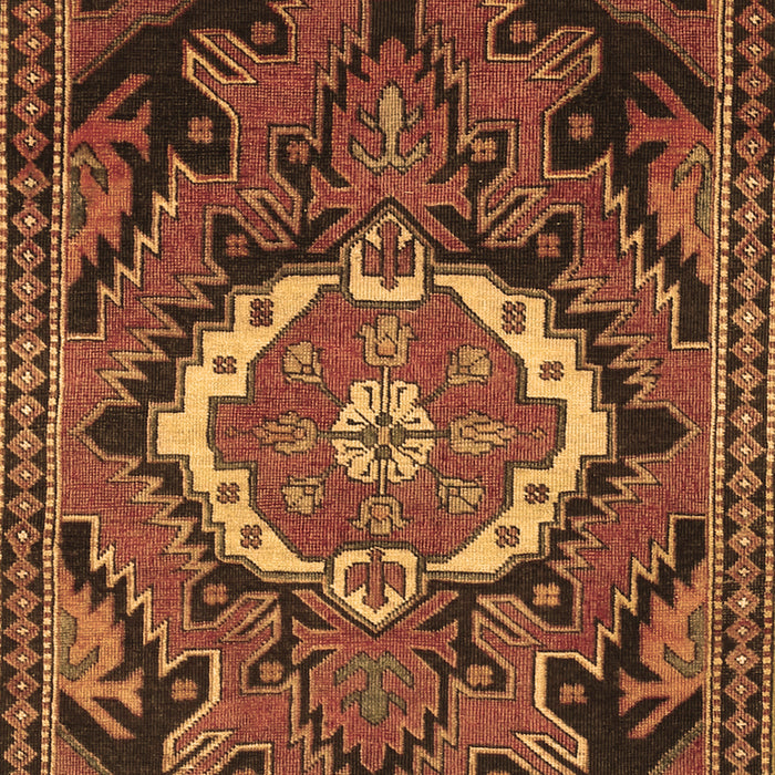 Medallion Brown Traditional Rug, tr3786brn