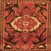 Serging Thickness of Medallion Orange Traditional Rug, tr3786org