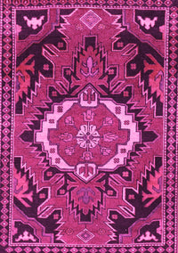 Medallion Pink Traditional Rug, tr3786pnk