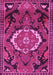 Medallion Pink Traditional Rug, tr3786pnk