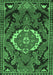 Medallion Emerald Green Traditional Rug, tr3786emgrn