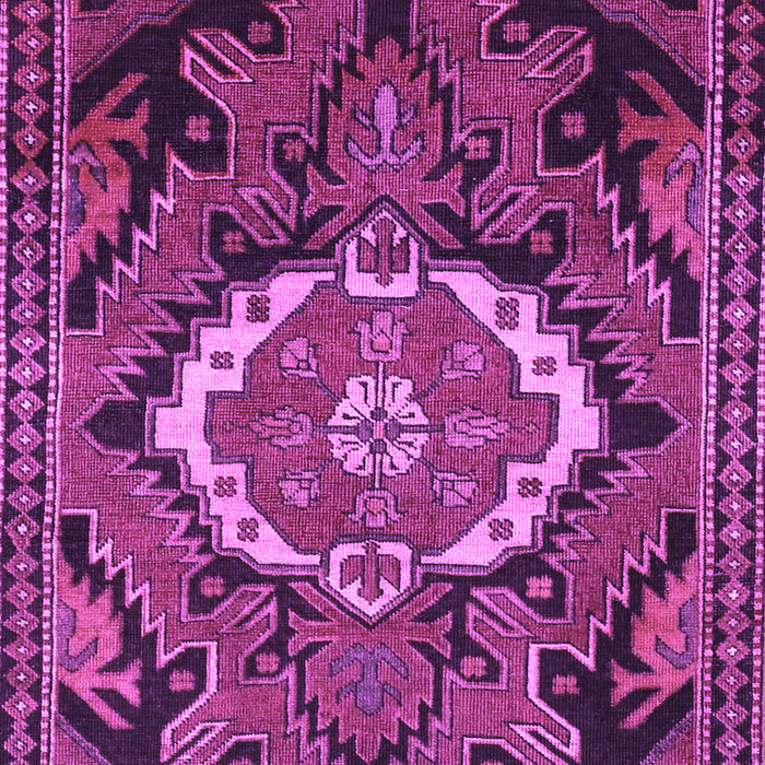Machine Washable Medallion Purple Traditional Area Rugs, wshtr3786pur