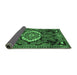 Sideview of Medallion Emerald Green Traditional Rug, tr3786emgrn