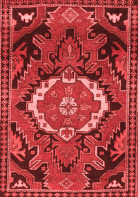 Medallion Red Traditional Rug, tr3786red