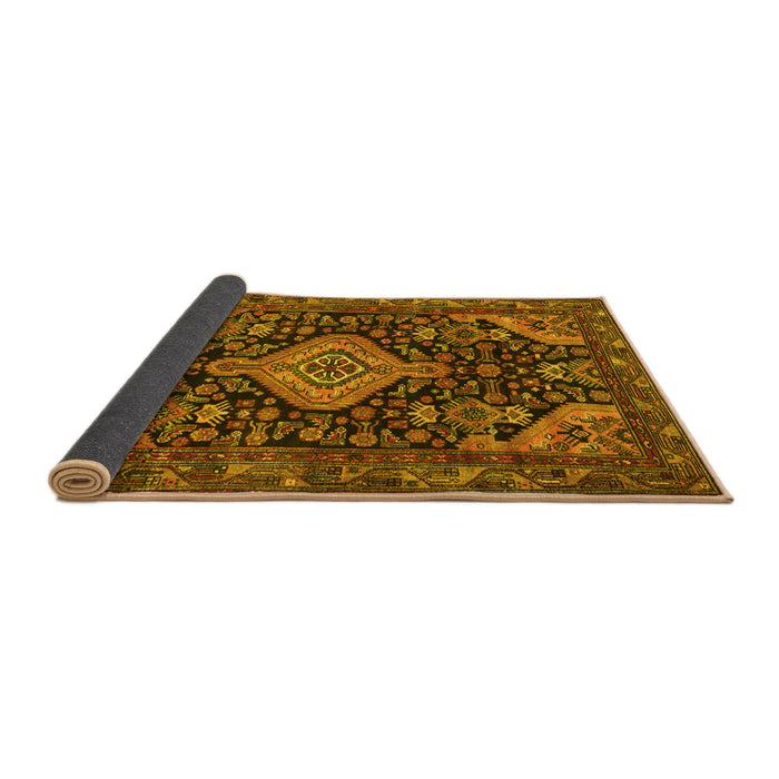 Sideview of Persian Yellow Traditional Rug, tr3787yw