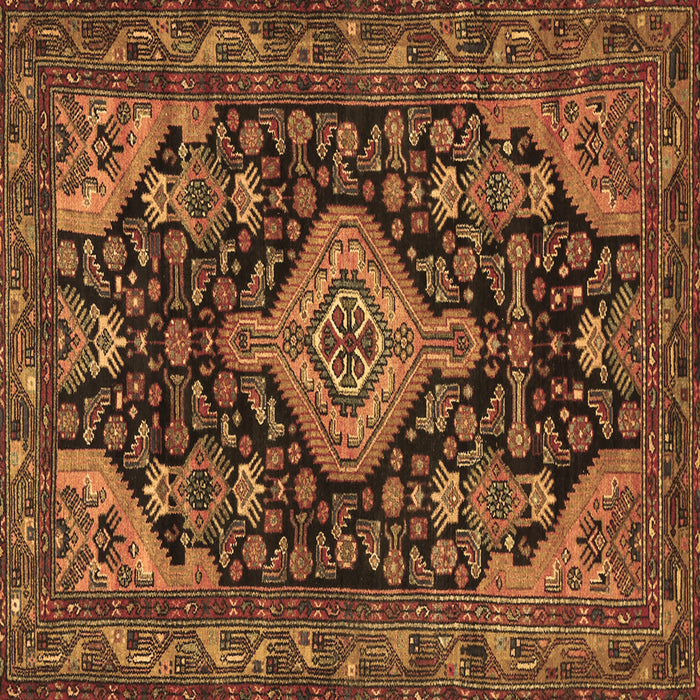 Square Machine Washable Persian Brown Traditional Rug, wshtr3787brn