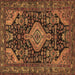 Square Machine Washable Persian Brown Traditional Rug, wshtr3787brn