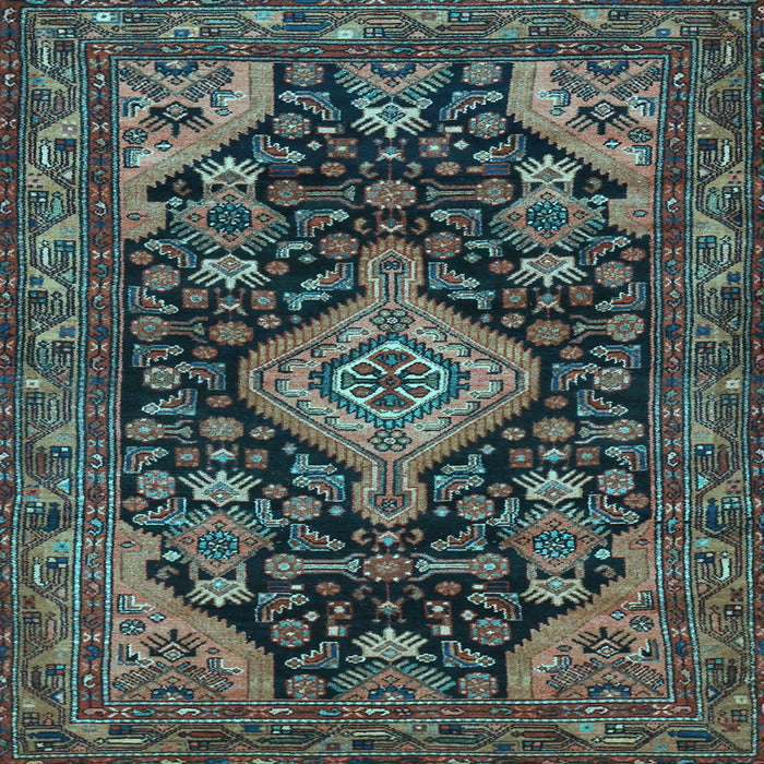 Square Persian Light Blue Traditional Rug, tr3787lblu