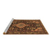 Sideview of Machine Washable Persian Brown Traditional Rug, wshtr3787brn