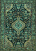 Machine Washable Persian Turquoise Traditional Area Rugs, wshtr3787turq