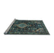 Sideview of Machine Washable Persian Light Blue Traditional Rug, wshtr3787lblu