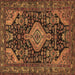 Square Persian Brown Traditional Rug, tr3787brn