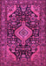 Machine Washable Persian Pink Traditional Rug, wshtr3787pnk