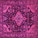 Square Persian Pink Traditional Rug, tr3787pnk