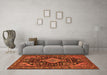 Machine Washable Persian Orange Traditional Area Rugs in a Living Room, wshtr3787org