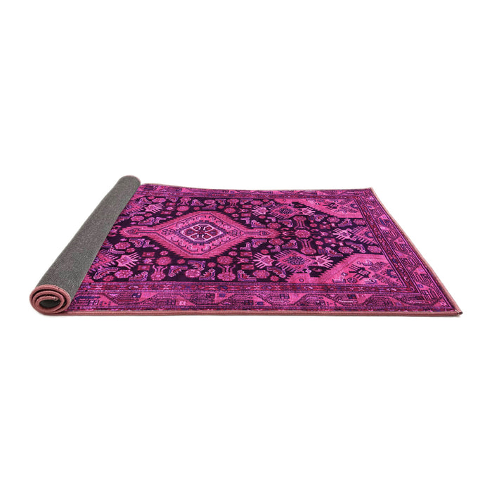 Sideview of Persian Pink Traditional Rug, tr3787pnk